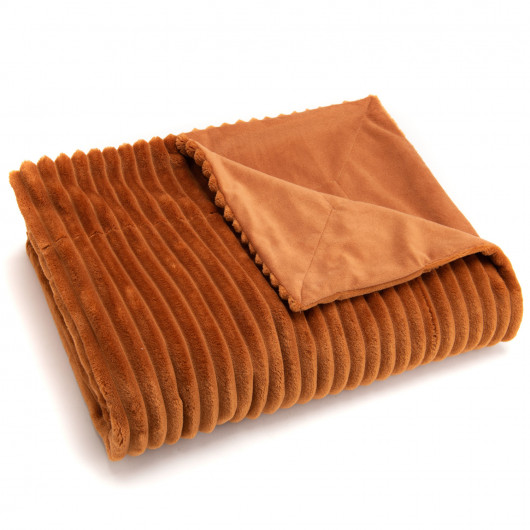 Plaid uni écureuil - 130x170cm - SULTAN par Amadeus