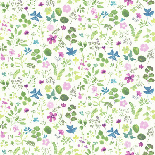 Papier peint intissé floral rose et vert CHAMPETRE - Charme par Lutece - 51184104