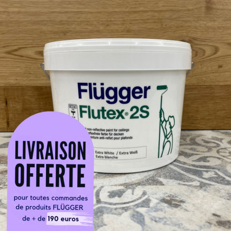 Peinture mur et plafond 3L blanc mat  - Flutex 2S par Flugger