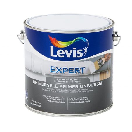 Peinture sous-couche boiserie intérieure 2,5L blanc - Expert par Levis