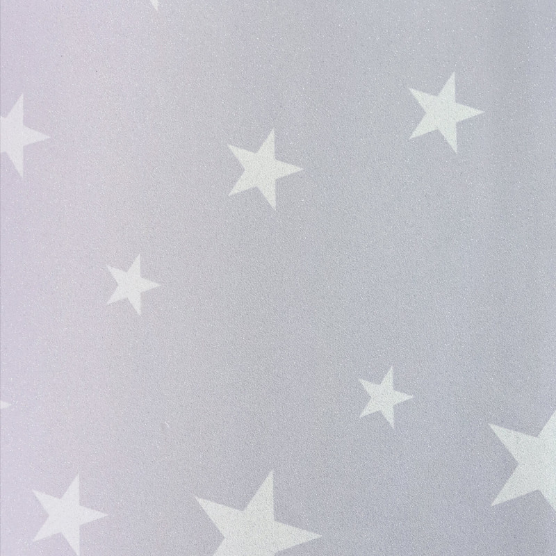 Papier peint standard géométrique blanc pailleté   STARS -  par Ugepa - 347770