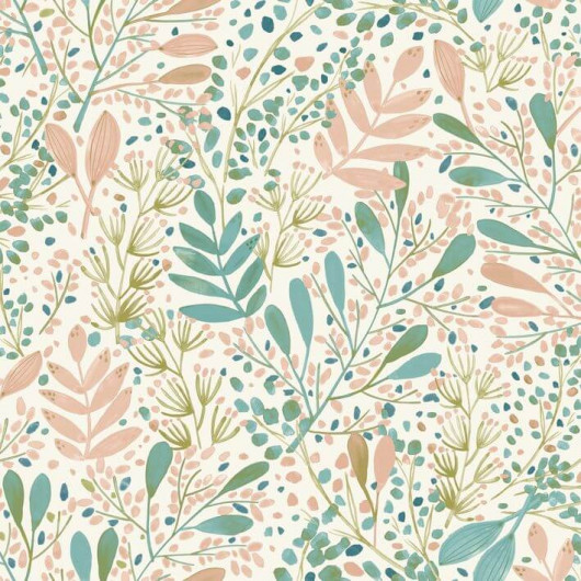 Papier peint vinyle sur intissé floral vieux rose JOY - Green Life 2 par Caselio - 101690458
