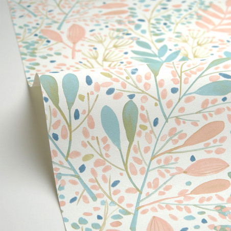 Papier peint vinyle sur intissé floral vieux rose JOY - Green Life 2 par Caselio - 101690458