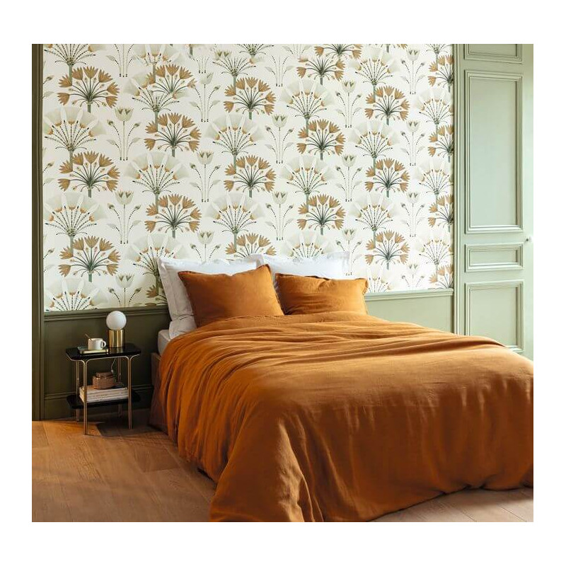 Papier peint vinyle sur intissé arche végétal vert amande MAJESTIC - Elégance par Caselio - 105277029