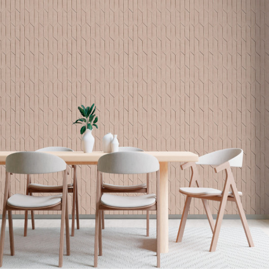 Papier peint intissé graphique beige et marron WALL 3D - Arcadia par Grandeco - A65002