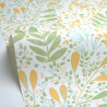 Papier peint vinyle sur intissé floral vert et orange JOY - Green Life 2 par Caselio - 101690369
