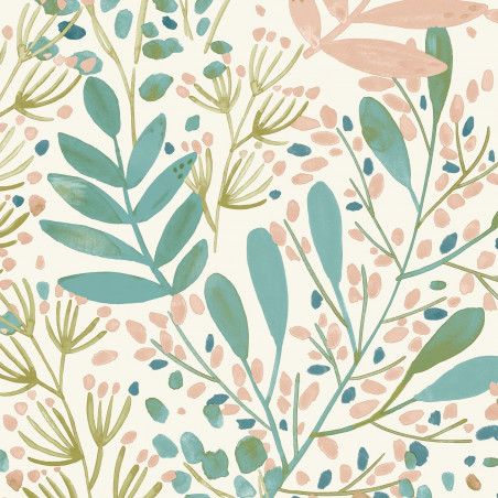 Papier peint vinyle sur intissé floral vieux rose JOY - Green Life 2 par Caselio - 101690458
