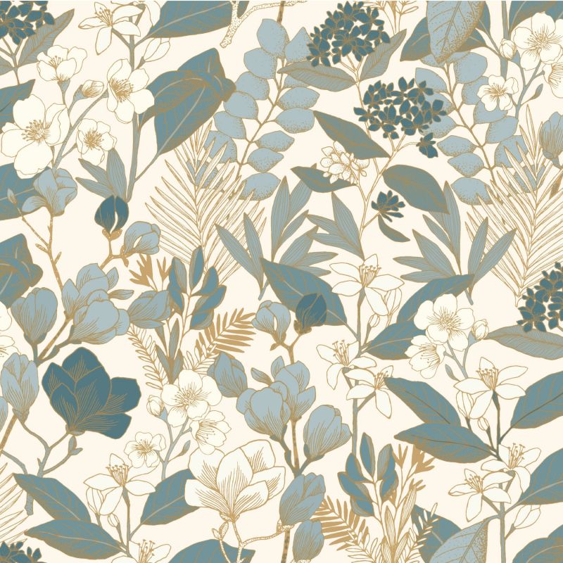 Papier peint intissé végétal kaki et orange EXPLORER KAKI - Autour du Monde par Caselio - 103497308