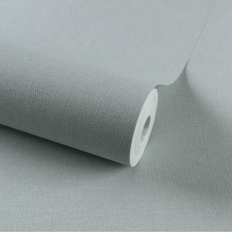 Papier peint vinyle sur intissé uni bleu clair TISSAGE - Imprim'Luxe par Ugepa - PP106