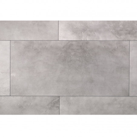 Sol Vinyle/PVC - Dalle clipsable - Carrelage gris clair, effet béton ELBA - Aquablue par Sol Color Sol Vinyle/PVC - Dalle clipsable - Carrelage gris clair, effet béton ELBA - Aquablue par Sol Color