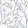 Papier peint intissé floral gris clair et argent SAKURA - Hanami par Caselio - 100349000