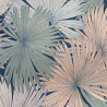 Papier peint intissé feuillage vert et bleu COCONUT - Jungle par Caselio - 100046919