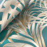 Papier peint intissé végétal taupe et doré FOUGERES - Louise par Casadeco - 28926505