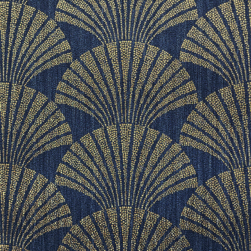 Papier peint intissé art déco bleu nuit et or PEARL - Scarlett par Caselio - 100496025