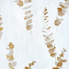 Papier peint intissé végétal taupe et doré EUCALYPTUS - Panama par Casadeco - 81092304