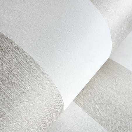 Papier peint intissé rayures beige et blanc RAYURE - Infinity par Casadeco - 24871131