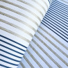 Papier peint intissé rayures bleu marine et beige FILBERT - Portfolio par Casamance - 74010472