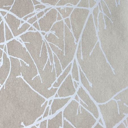 Papier peint intissé végétal blanc cassé ARBRE - Ohio par Casadeco - 81711120