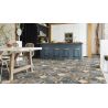 Sol Vinyle/PVC - 3m - carreaux de ciment bleu et marron ZARAGOZA TILE INDIGO - Iconik Life par Tarkett