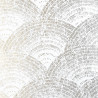 Papier peint intissé art déco beige amande et doré WALTER FOIL - Oxford par Casadeco - 84097230