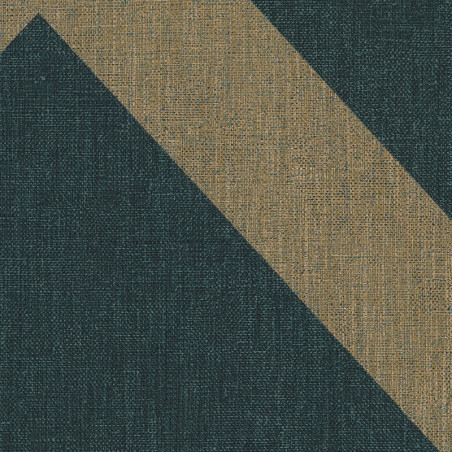 Papier peint vinyle sur intissé géométrique bleu et doré GROOVE - Moove par Caselio - 101346913