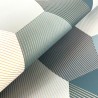 Papier peint vinyle sur intissé géométrique bleu et beige HEXAGON - Spaces par Caselio - 100106067