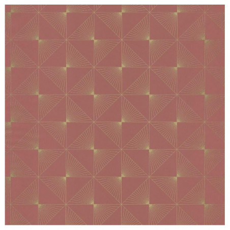 Papier peint vinyle sur intissé géométrique vieux rose et doré LINES - Spaces par Caselio - 100135022 Papier peint vinyle sur intissé géométrique vieux rose et doré LINES - Spaces par Caselio - 100135022