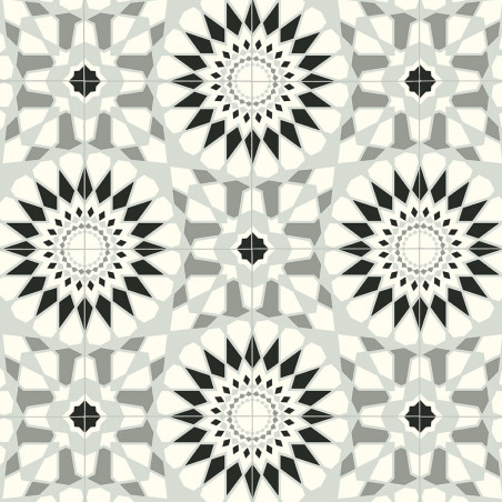 Sol Vinyle/PVC - 3m - carreaux de ciment noir et blanc VIDIMUS 597 Smart Colori par IVC Sol Vinyle/PVC - 3m - carreaux de ciment noir et blanc VIDIMUS 597 Smart Colori par IVC