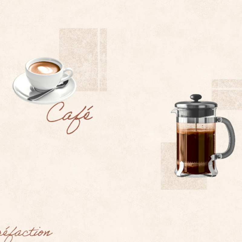 Papier peint expansé sur intissé tasses à café COFFEE - Charme par Ugepa - M82507