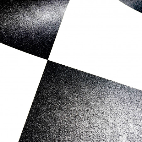 Sol Vinyle/PVC - 4m - carrelage damier noir et blanc YORK ARTIFACT T99 - ZEBRA par IVC