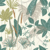 Papier peint vinyle sur intissé végétal vert et marron LOMA - Wall Fashion par Grandeco - A70702