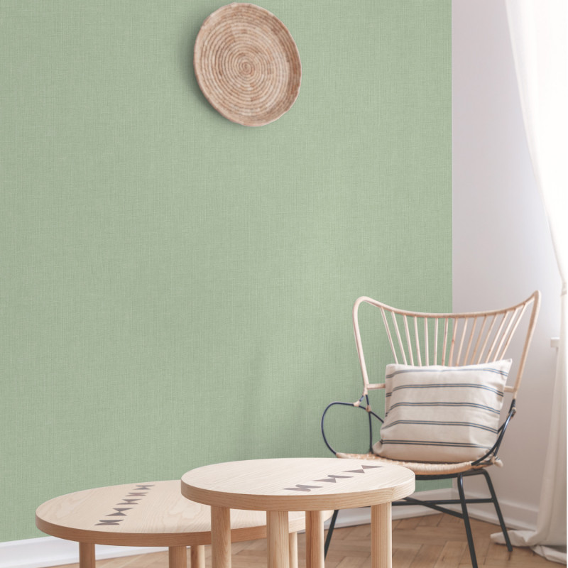 Papier peint vinyle sur intissé uni vert BASIC   - Arcadia par Grandeco - A71008