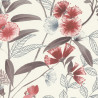 Papier peint intissé floral rouge et rose ALBIZIA - Symphony par Rasch - 869118
