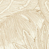 Papier peint  intissé végétal or et blanc PALMES - French Spring par Rasch - 580822