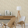 Papier peint intissé géométrique or et écru JARDIN ZEN  - Symphony par Rasch - 868111
