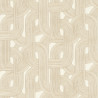 Papier peint intissé géométrique or et écru JARDIN ZEN  - Symphony par Rasch - 868111