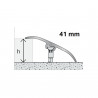 Seuil de porte invisible multi-niveaux - 270cm x 41mm - Brossé noir DINAFIX par Dinac