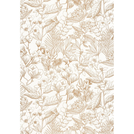 Papier peint vinyle sur intissé floral doré MAY - Flower Power par Caselio - 101852010 Papier peint vinyle sur intissé floral doré MAY - Flower Power par Caselio - 101852010