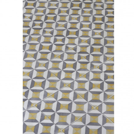 Sol Vinyle/PVC - 3m - carreaux de ciment gris et jaune WINSLOW 290M - Optima par Beauflor