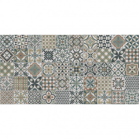 Sol Vinyle/PVC - 4m - carreaux de ciment multicolore et beige CARCASSONNE 472M - Optima Evasion par Beauflor Sol Vinyle/PVC - 4m - carreaux de ciment multicolore et beige CARCASSONNE 472M - Optima Evasion par Beauflor