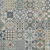 Sol Vinyle/PVC - 4m - carreaux de ciment multicolore et beige CARCASSONNE 472M - Optima Evasion par Beauflor