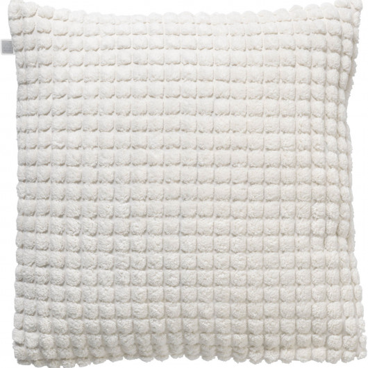 Coussin contemporain blanc - SNOW WHITE - 45x45cm - ROME par Dutch Decor