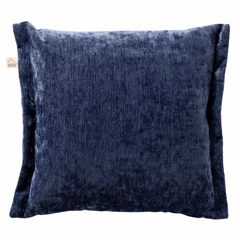Coussin contemporain bleu nuit - INSIGNIA - 45x45cm - LEWIS par Dutch Decor