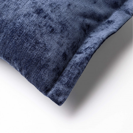 Coussin contemporain bleu nuit - INSIGNIA - 45x45cm - LEWIS par Dutch Decor