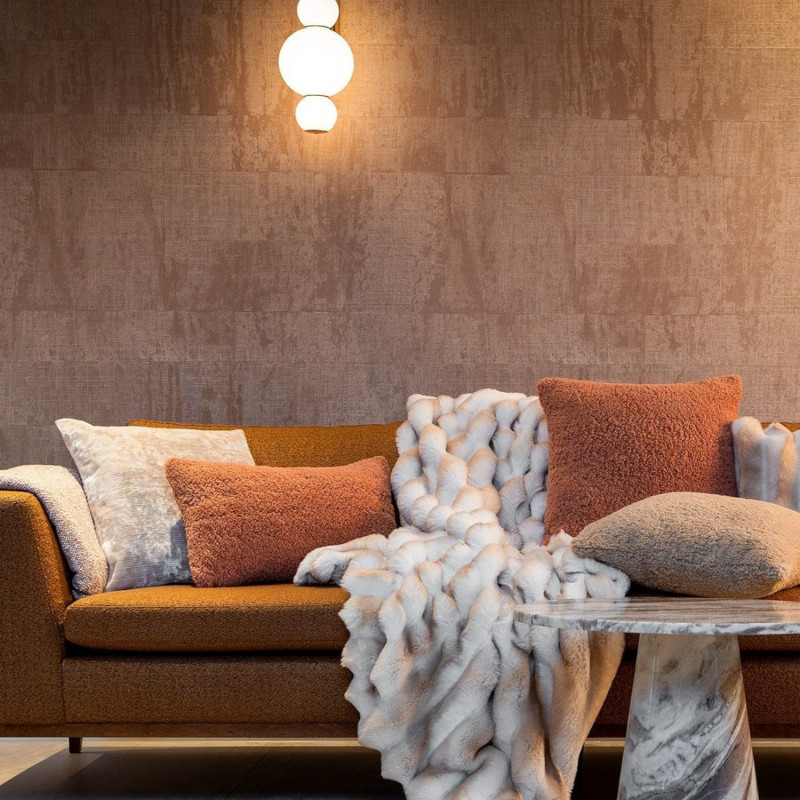 Coussin contemporain blanc cassé - TOFU - 45x45cm - CARA par Dutch Decor