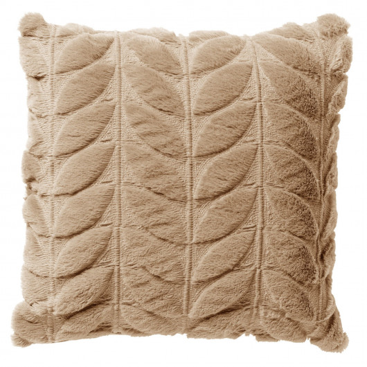 Coussin contemporain marron - IRISH CREAM - 45x45cm - AYA par Dutch Decor