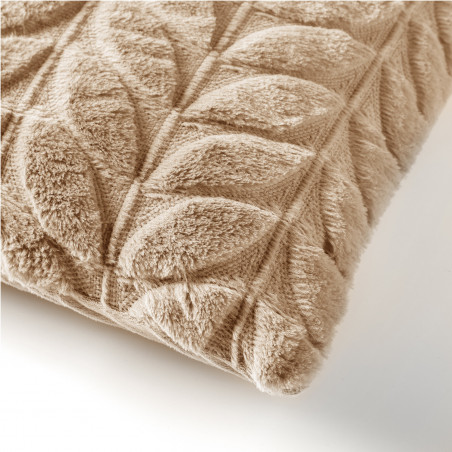 Coussin contemporain marron - IRISH CREAM - 45x45cm - AYA par Dutch Decor