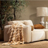 Coussin contemporain beige - IRISH CREAM - 45x45cm - FIDAN par Dutch Decor