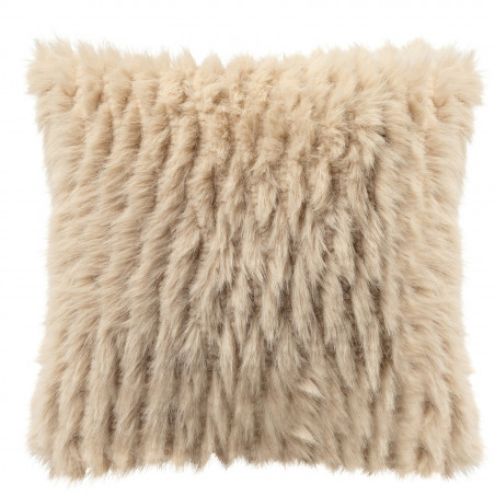 Coussin contemporain beige - IRISH CREAM - 45x45cm - FIDAN par Dutch Decor
