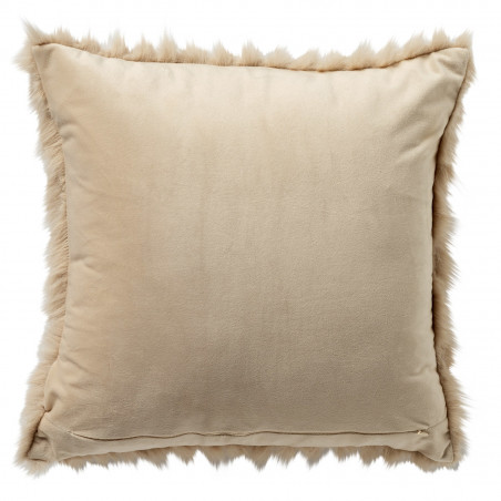 Coussin contemporain beige - IRISH CREAM - 45x45cm - FIDAN par Dutch Decor